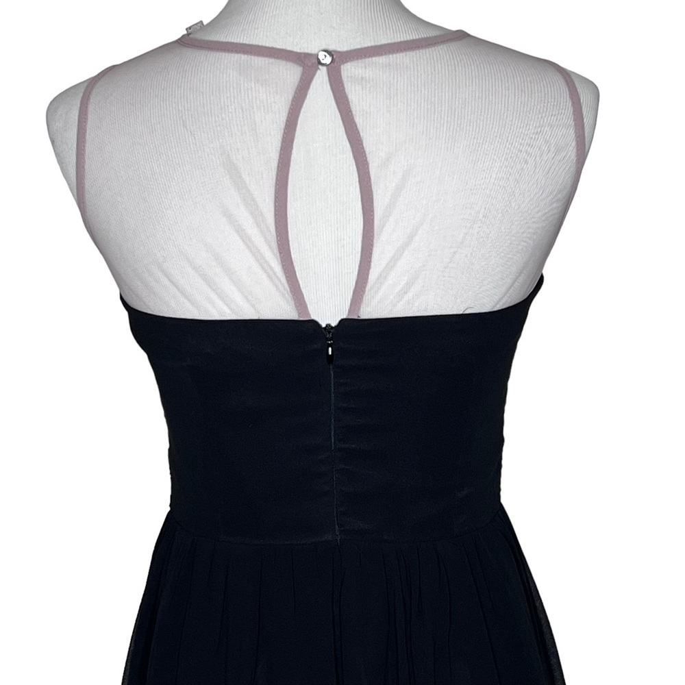 Little Mistress Black Sleeveless Embroidered Illusion Formal Gown Dress Sz 4 NWT - Picture 6 of 16